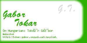 gabor tokar business card